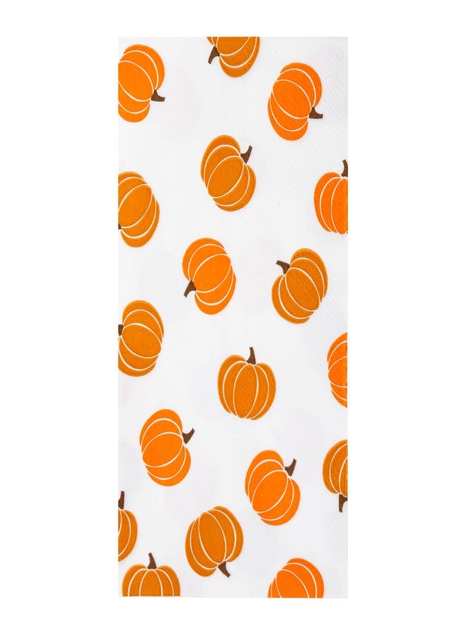 AimFun 100Pcs Pumpkin Guest Napkins Fall Decor Pumpkins Paper Napkin Thanksgiving Disposable Bathroom Hand Towels for Autumn Harvest Friendsgiving Seasonal Table Decor Party Supplies - Image 1